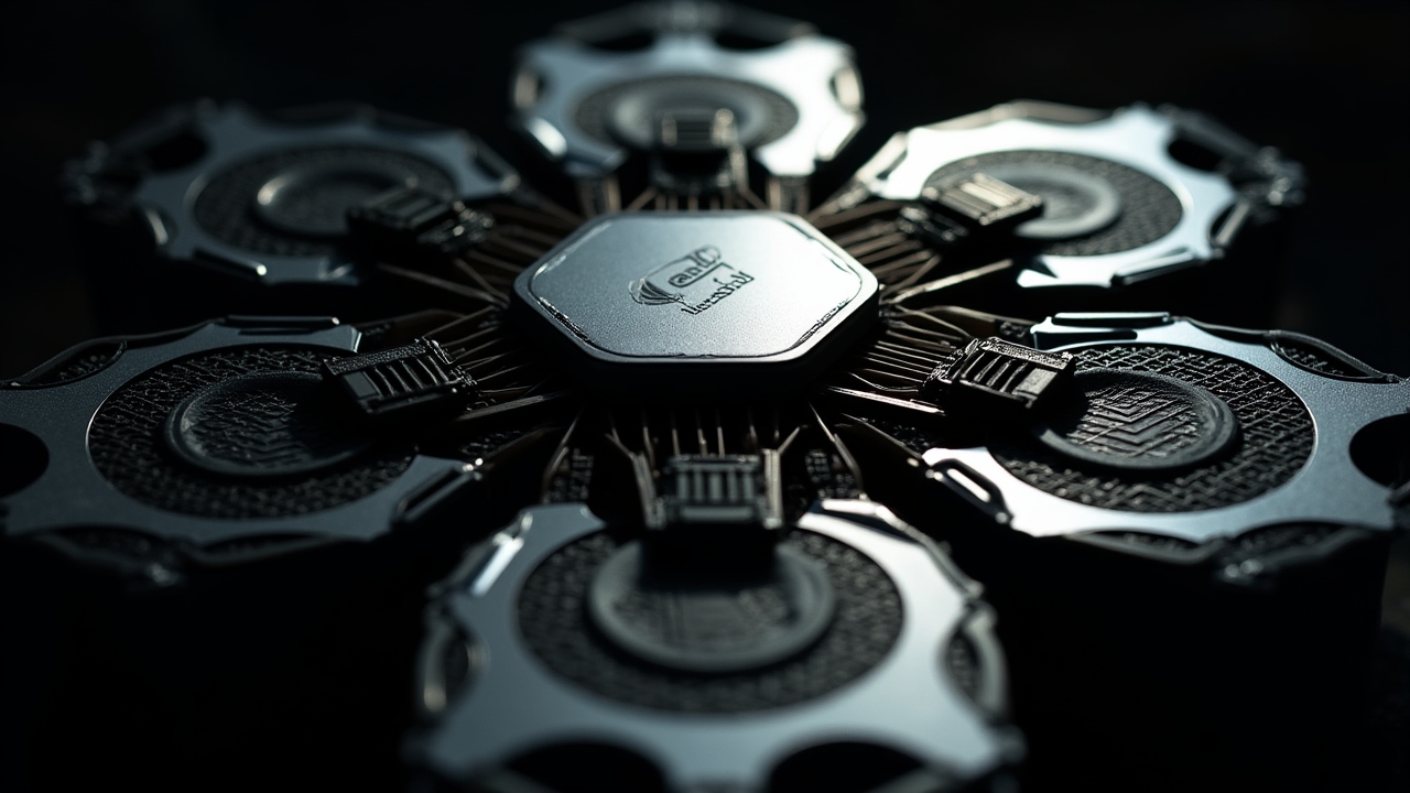 NVIDIA A100 GPU cluster with cooling architecture